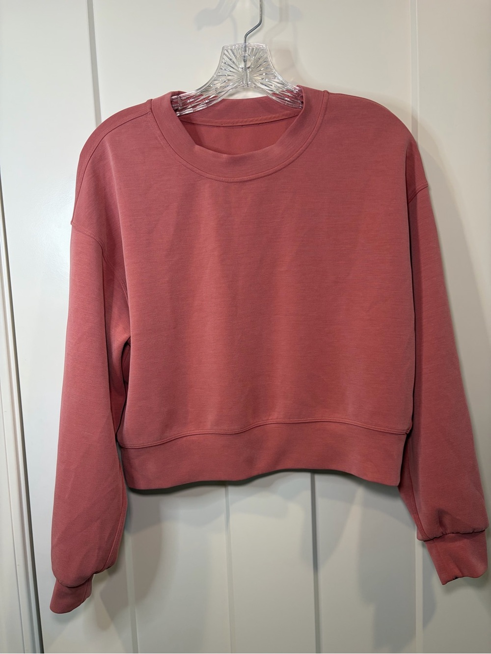 Lululemon Softstreme Perfectly Oversized Cropped Crewneck Sweatshirt - Rosewood